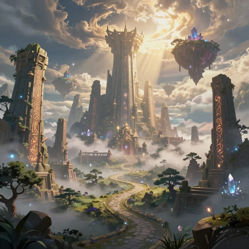 Epic Fantasy World of Ancient Ruins and Magic