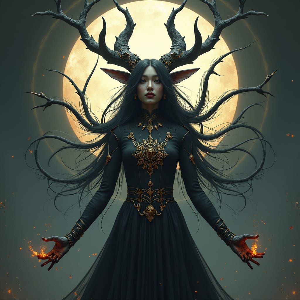 Circe Editorial Illustration with Dreamlike Figures