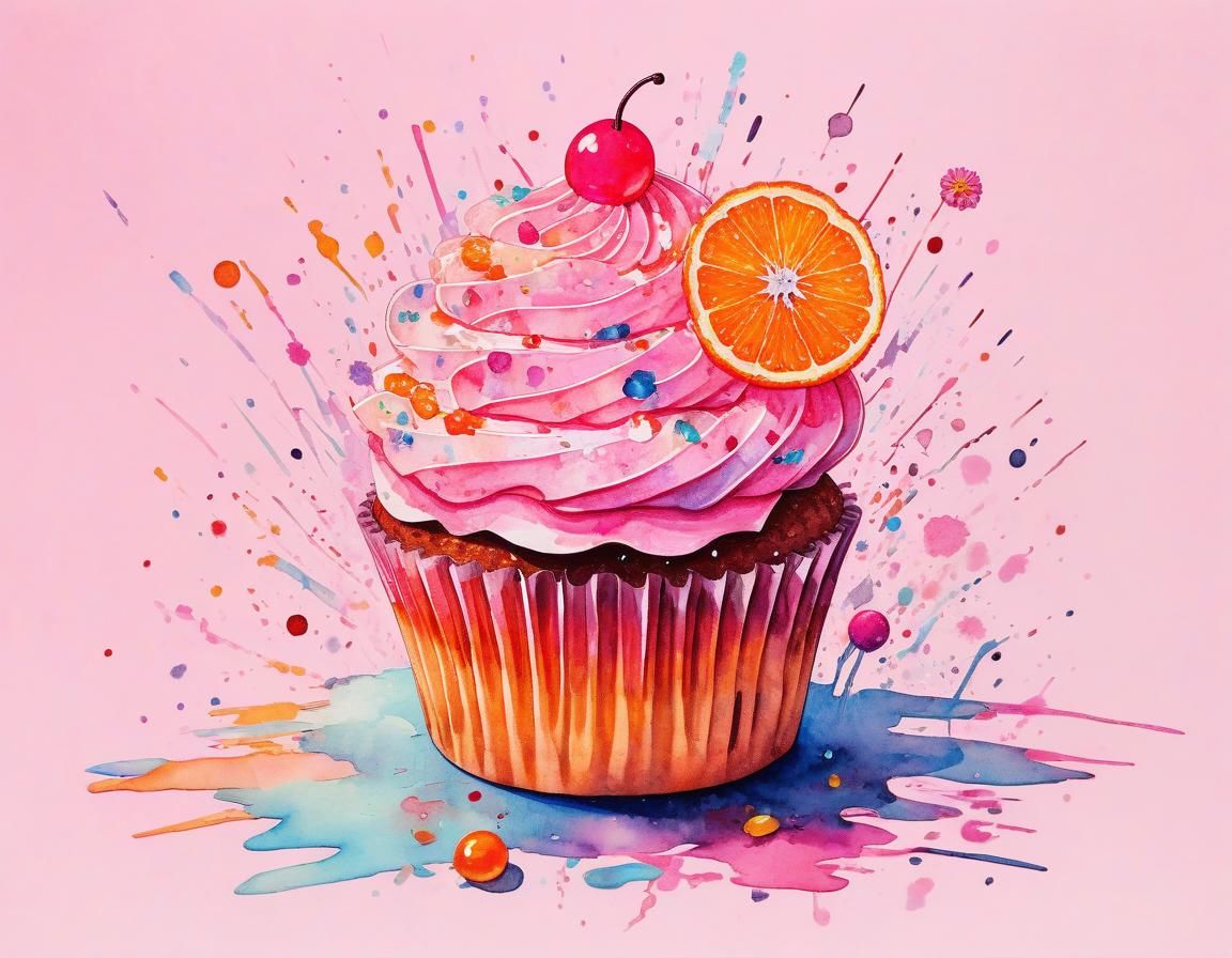 Ethereal Cupcake: A Post-Impressionistic Floral Fantasy