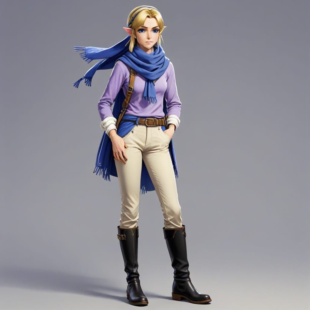 Ethereal Princess of the Realm in Lavender Attire