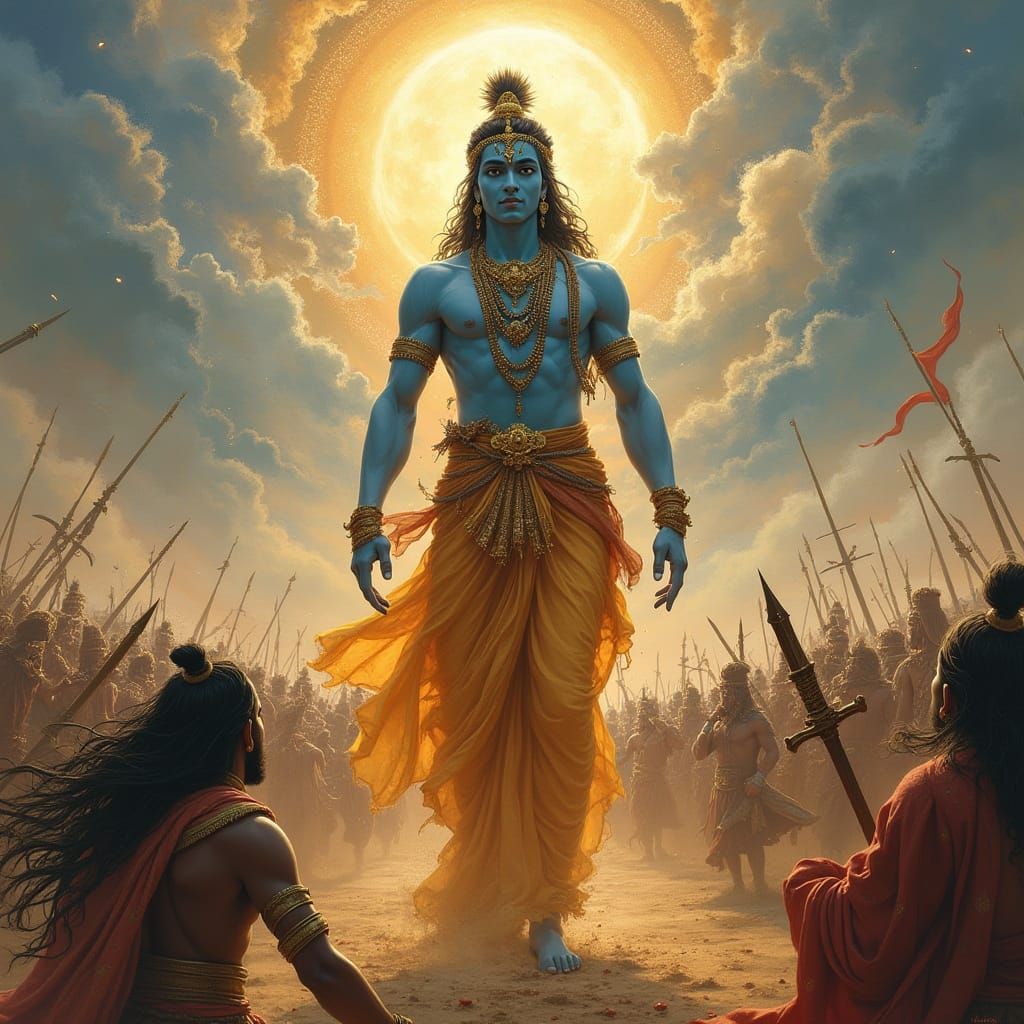 Divine Vishwaroopa Krishna Radiates Cosmic Grandeur Amidst K...