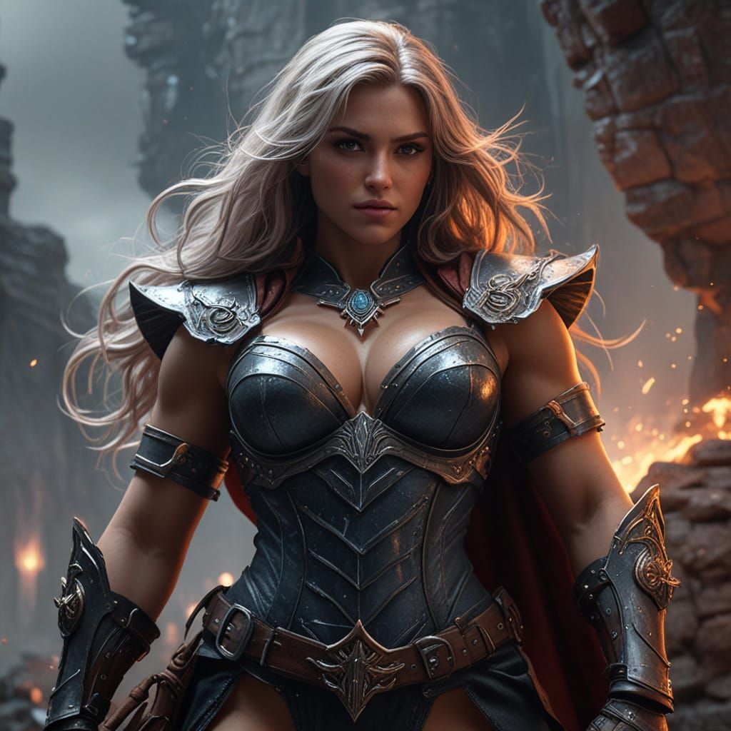 Warrior Hand Reaching Through Magical Portal