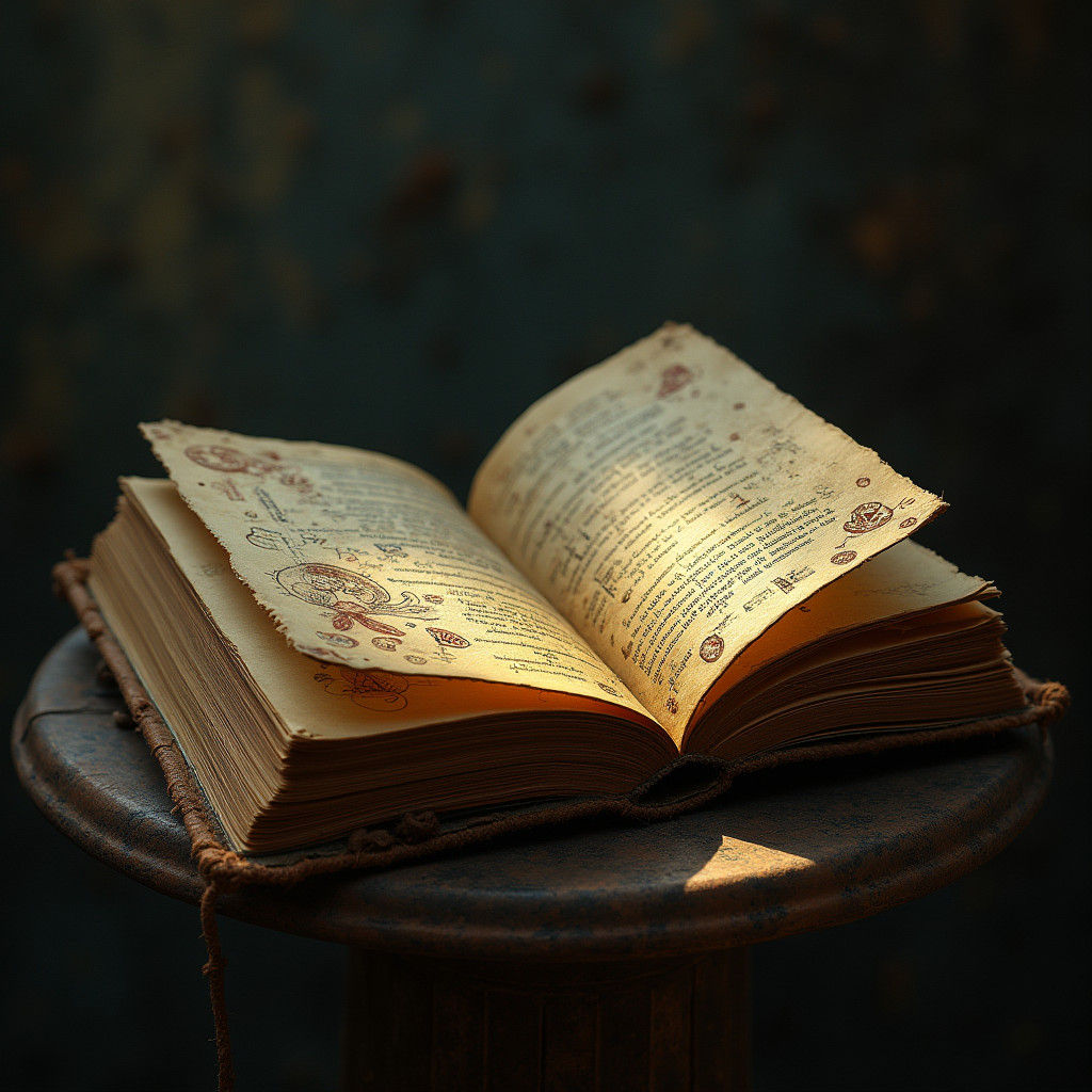 Mysterious Codex of Forgotten Lore: Surrealist Tome