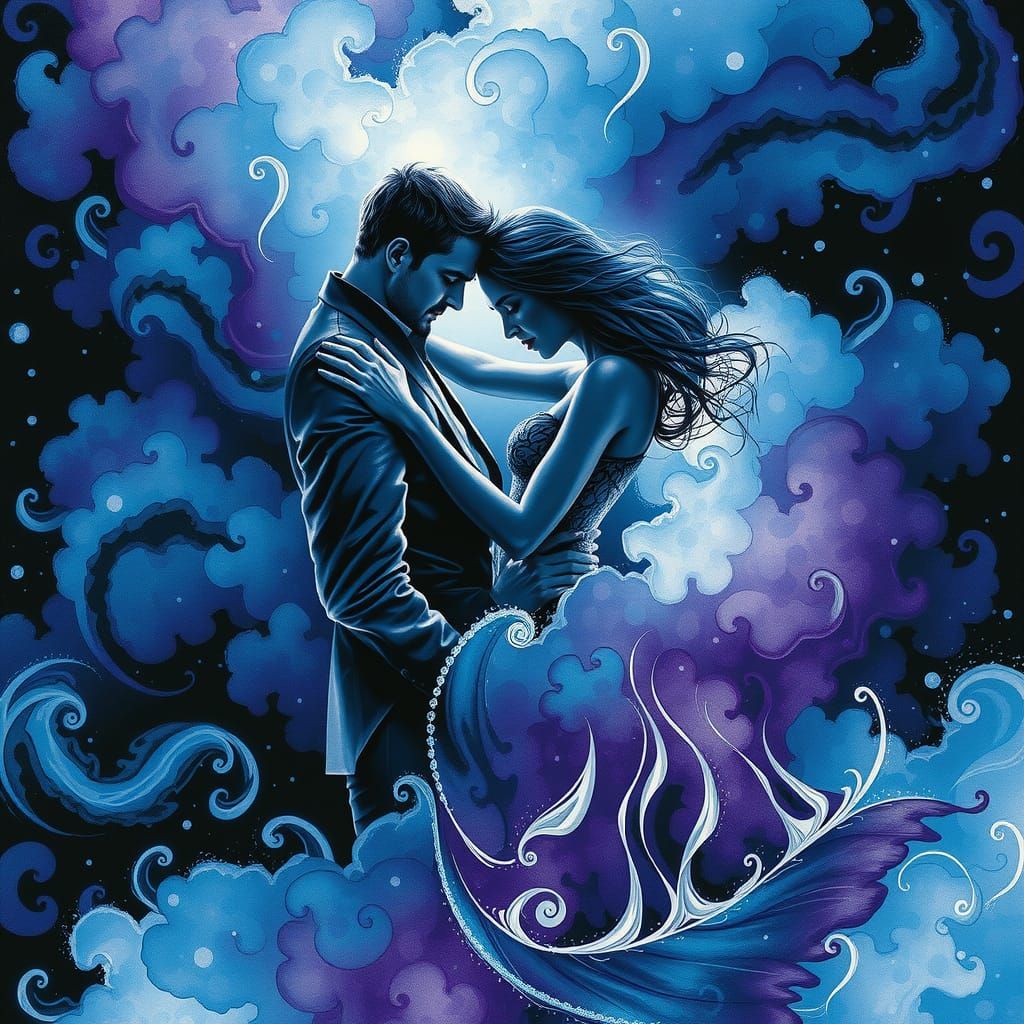 Surreal Tango Dance in Dreamlike Atmosphere