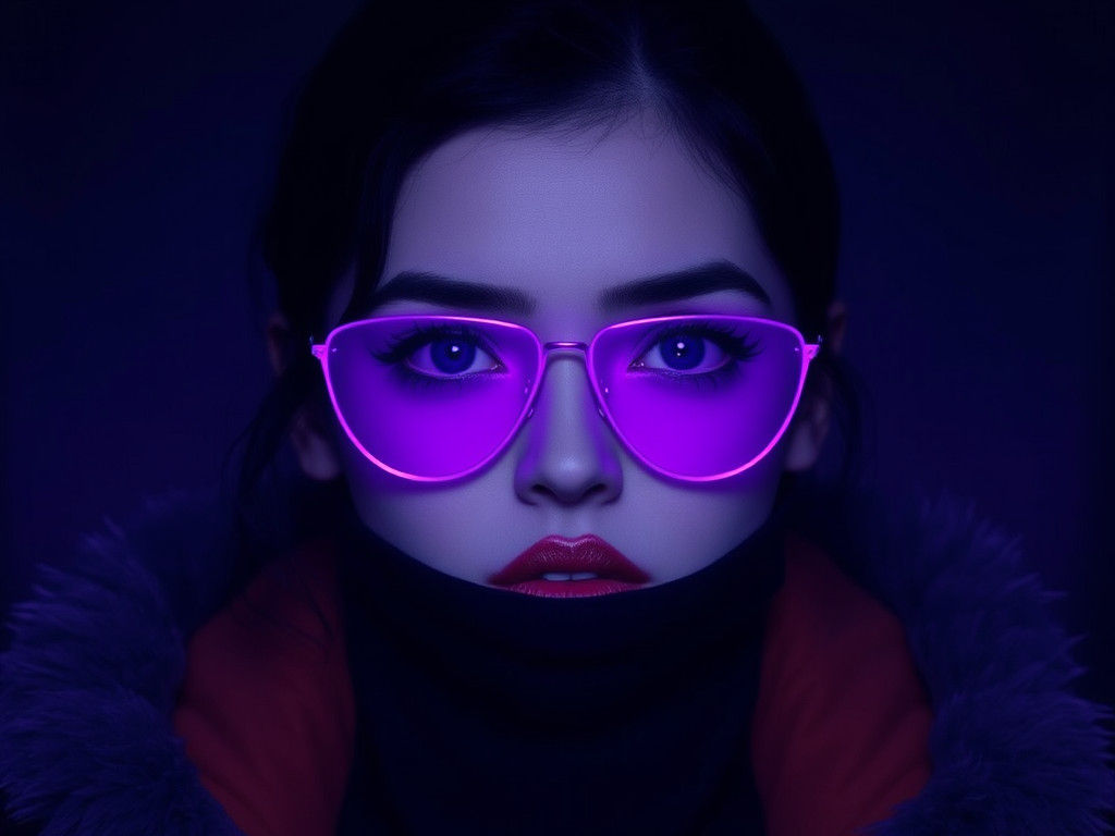 Surreal Post-Apocalyptic Spelling in Violet and Blue