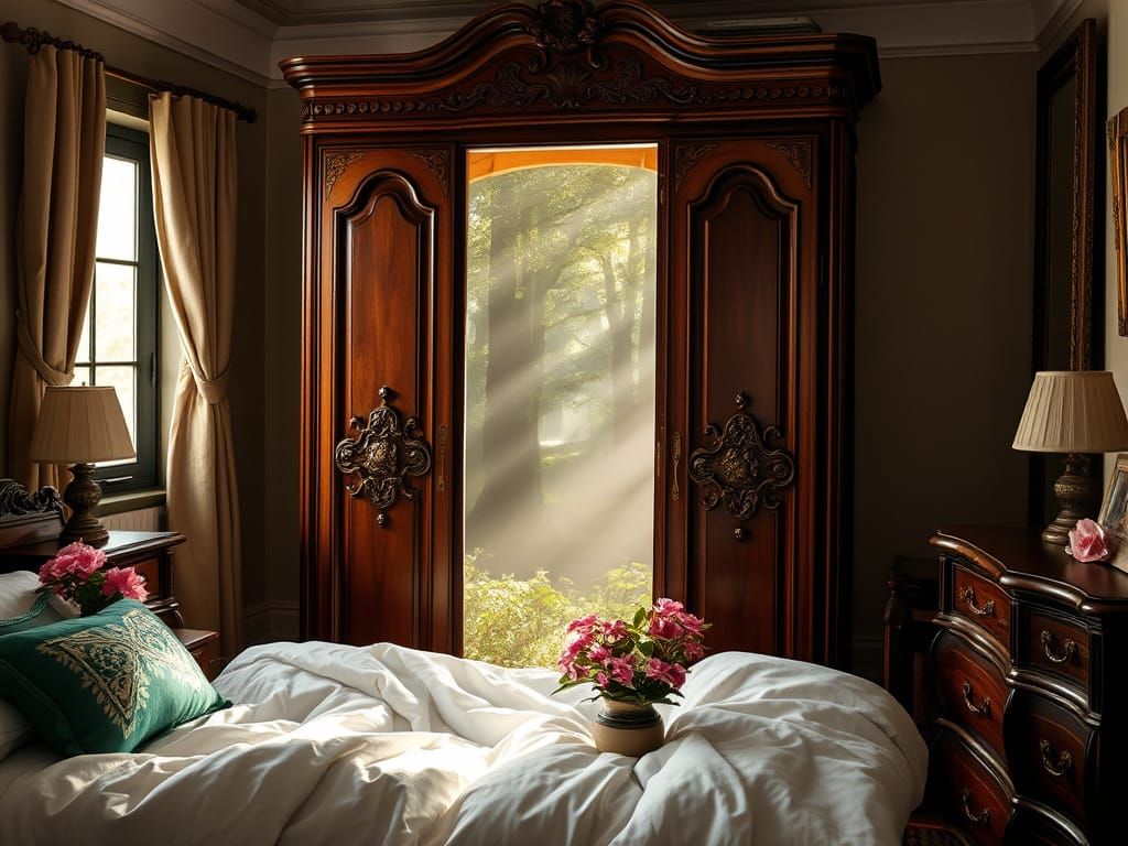 Cozy Norman-Style Bedroom with Supernatural Portal