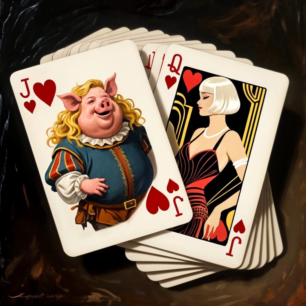 Jack of Hearts Pig-Man and Queen of Hearts Flapper