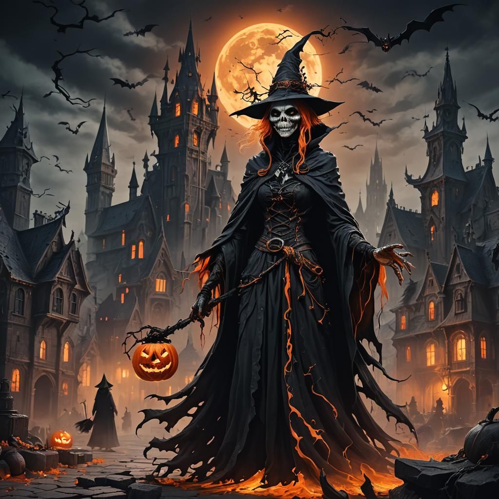 Spooky Halloween Hag Concept Art