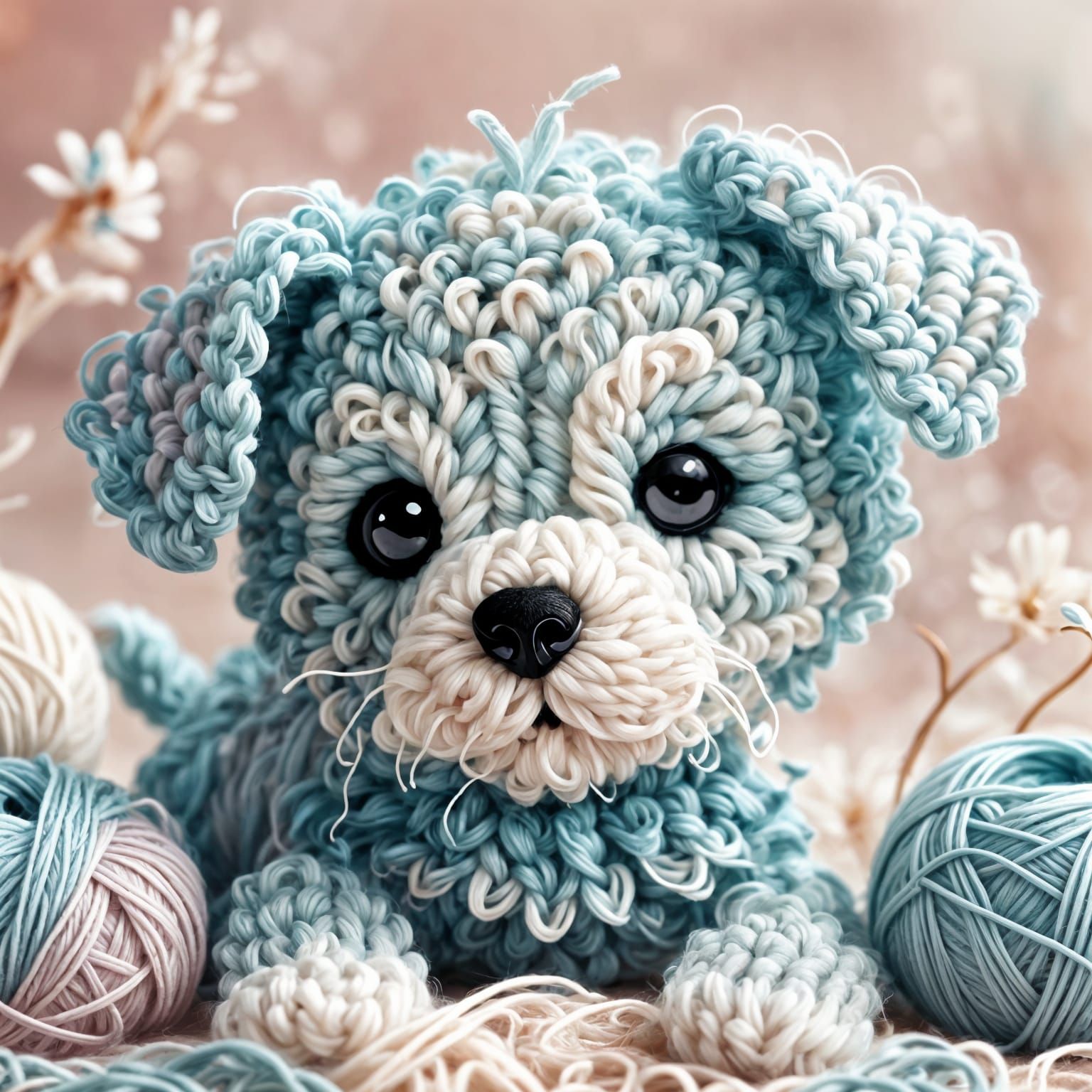 Stunning Crochet Puppy in Delicate Intricate Detail