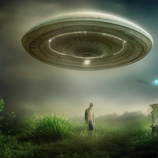 UFO Sighting: Cinematic Garden Encounter