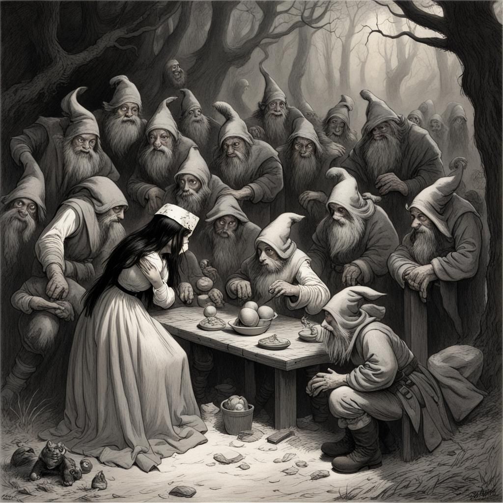 Snow White Horror in Doré Style