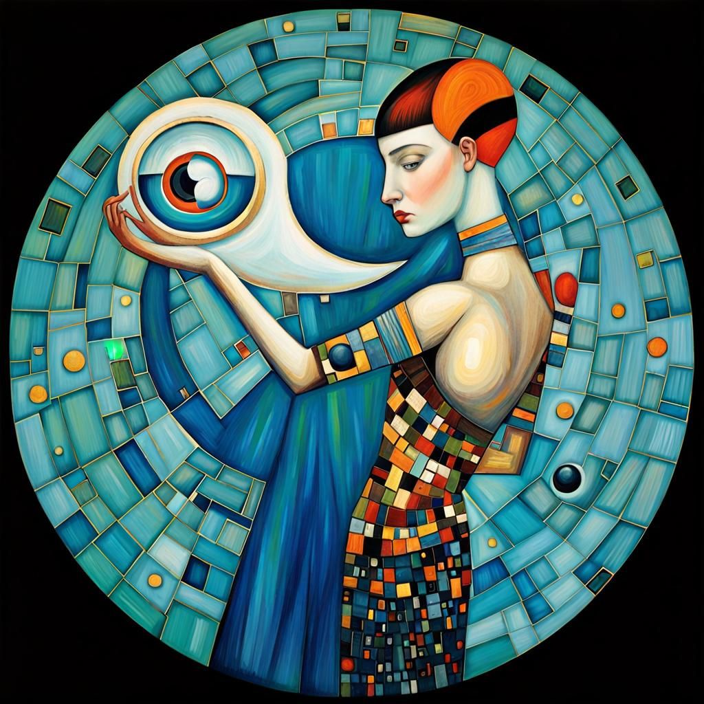 Surreal Steampunk Heart Repair: A Cubist Impression