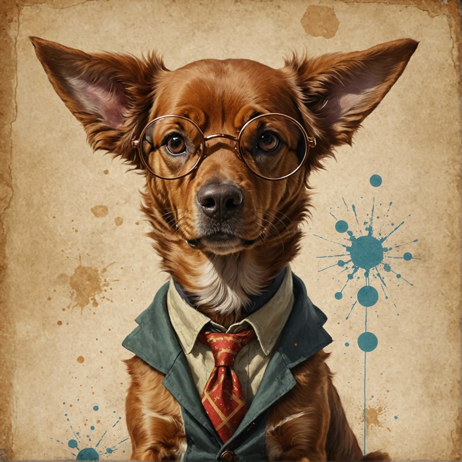Adorable Harry Potter Dog Portrait