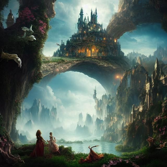 Epic Wonderland: A Dramatic Digital Matte Painting