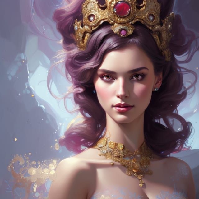 Glamorous Princess Portrait in Artgerm Style