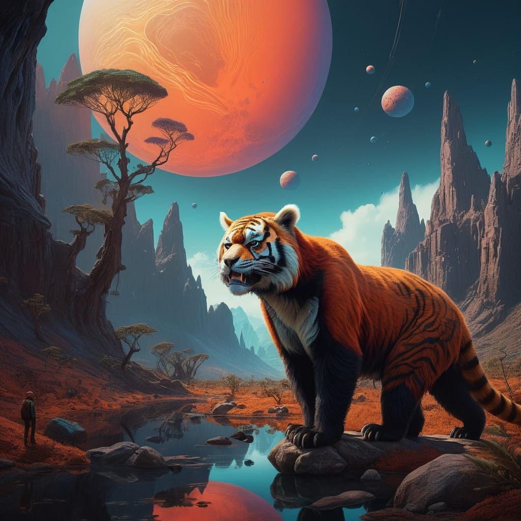 Surreal Alien World Teeming with Xenobiological Wonders in C...