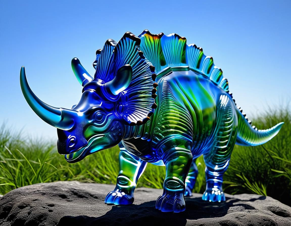 Triceratops | Glass Art (Juggernaut XL v8)