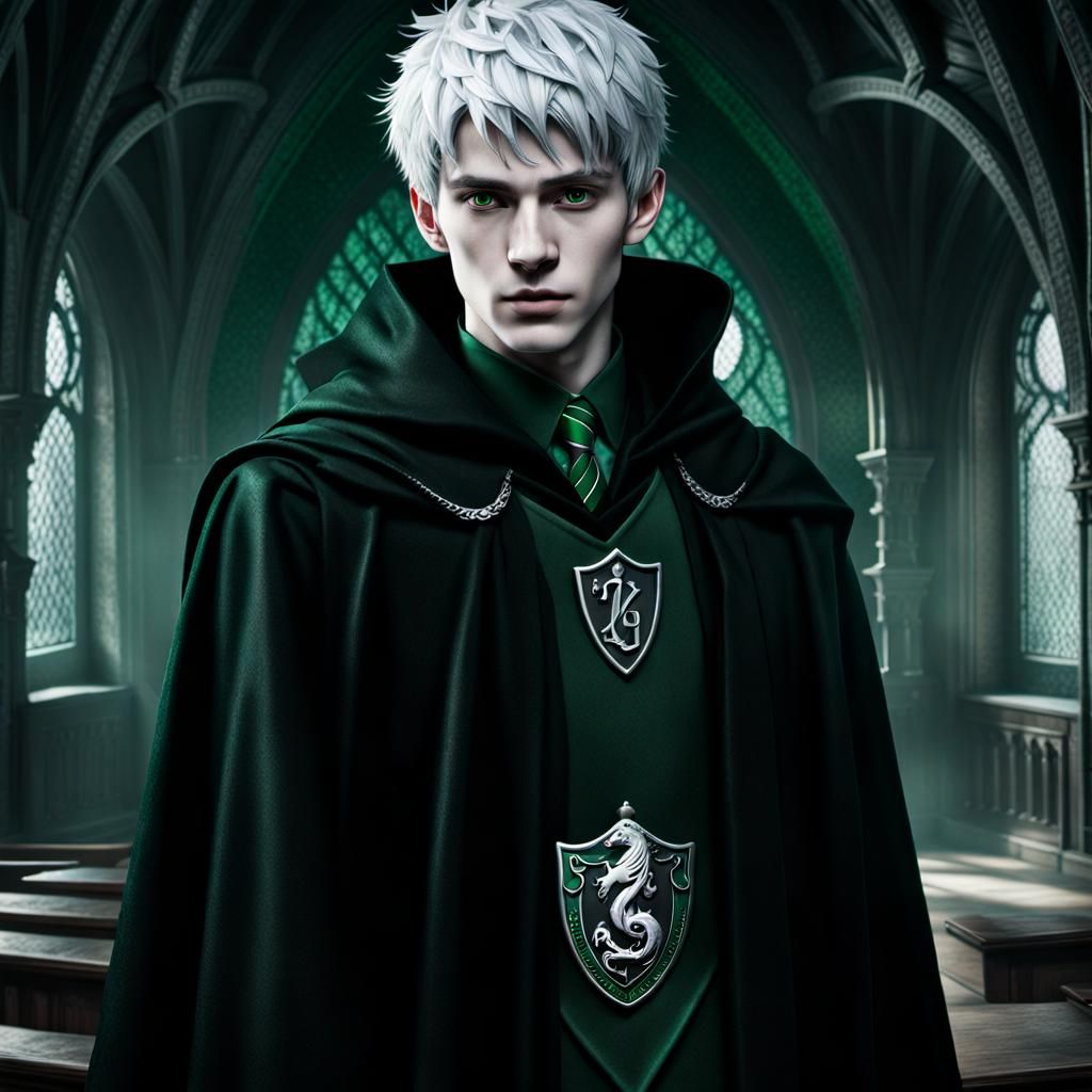 Slytherin Jack Frost at Hogwarts in School Uniform