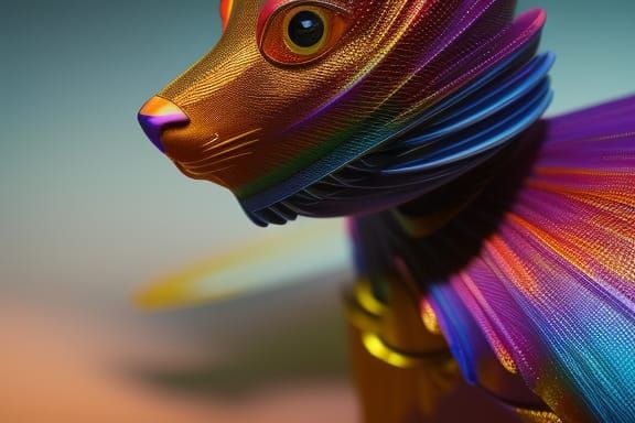 Cosmic Creature in Space: A Detailed Octane Render