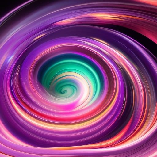 Dreamscape Vortex: Surreal Electric Pink and Purple Swirl