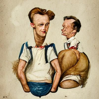 Beavis and Butt-Head in Rockwell Style