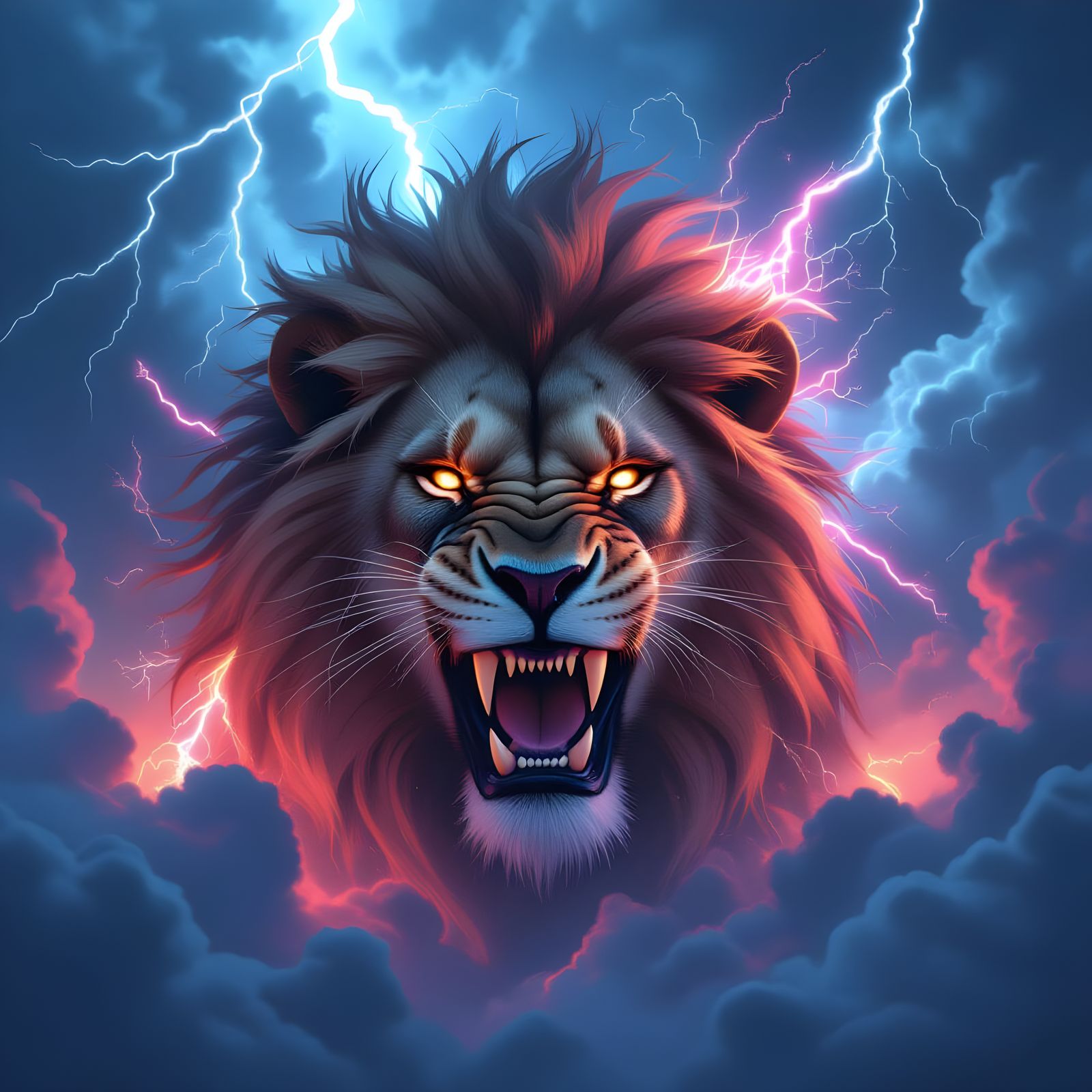 Plasma Lion: A Storm of Power and Ferocity