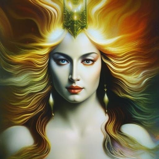 Ethereal Fantasy Portrait in Renaissance Style