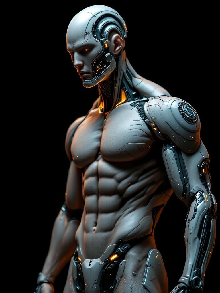 Cyborg Canvas: Futuristic Body Painting