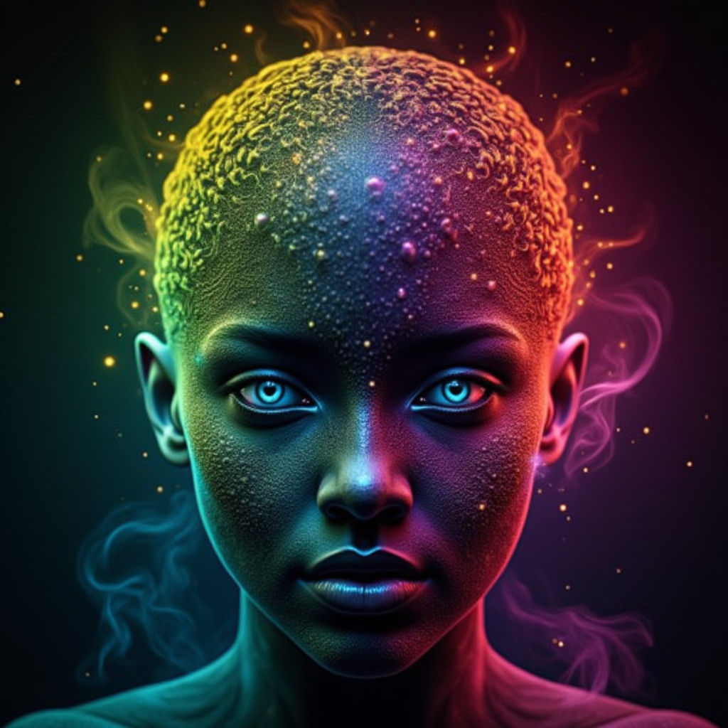 Rainbow Woman: A Face of Dancing Light