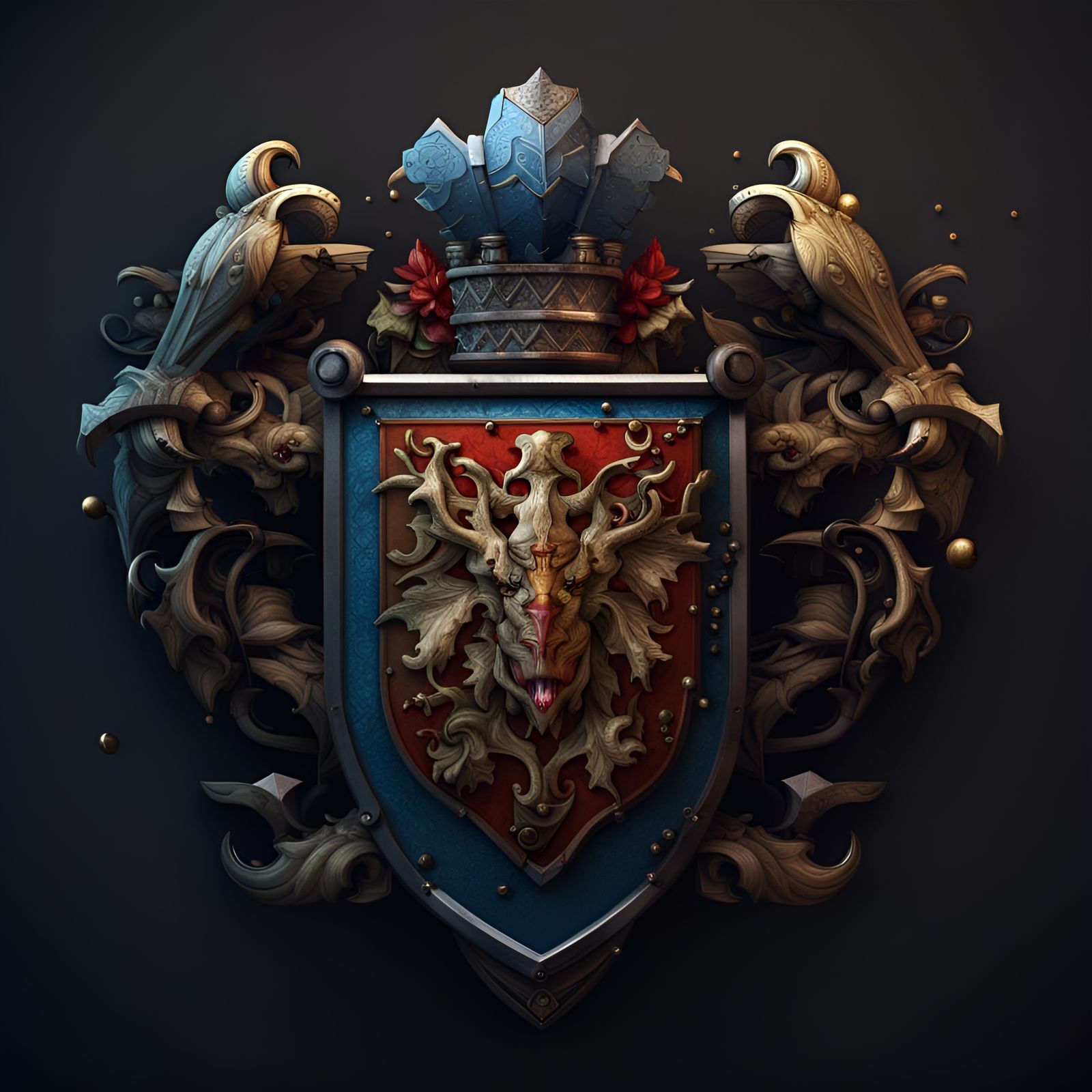 Detailed Coat of Arms Matte Painting