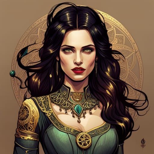 Steampunk Cybernetic Character with Luminous Details