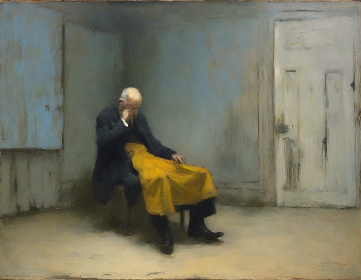 Impressionist Figure Painting in Emotional Expressionism Sty...