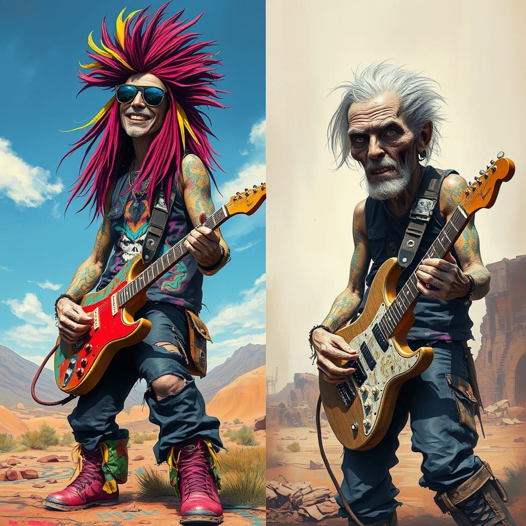 Punk Rocker: Prime vs. Post-Apocalyptic Portrait