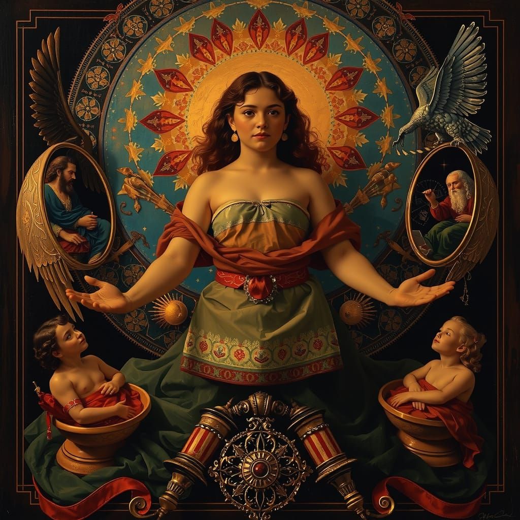 Masterpiece Painting of Beauty and Truth