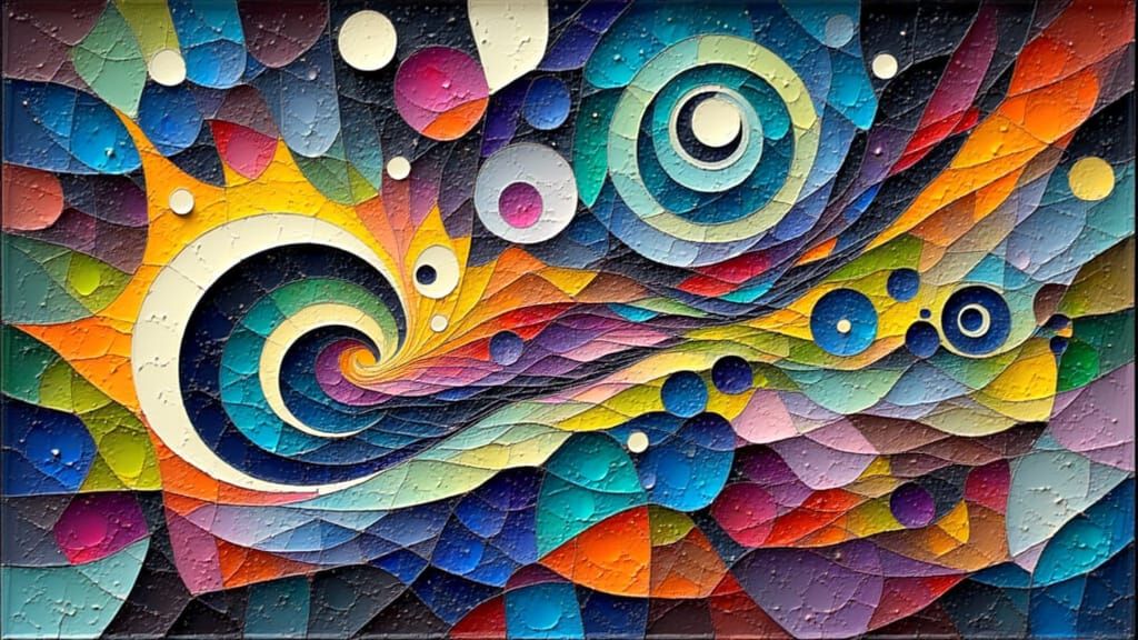 Cosmic Vortex in Vibrant Abstraction