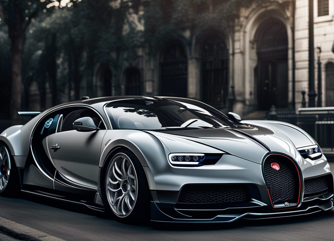 Bugatti Veyron with Ford Ka Facelift in Hyperrealistic Style