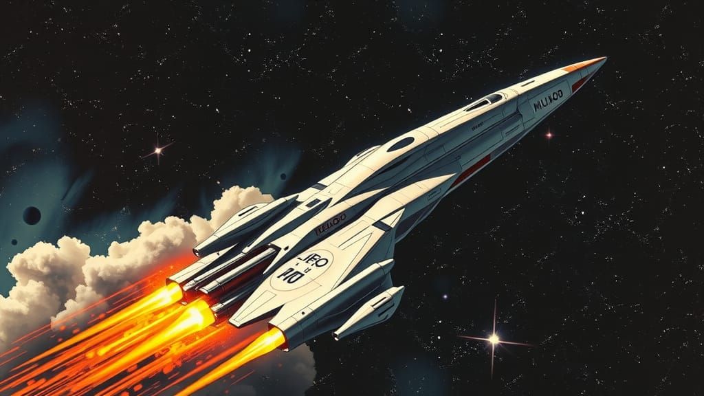 futuristic spacecraft, for travel with in the solar system. ...