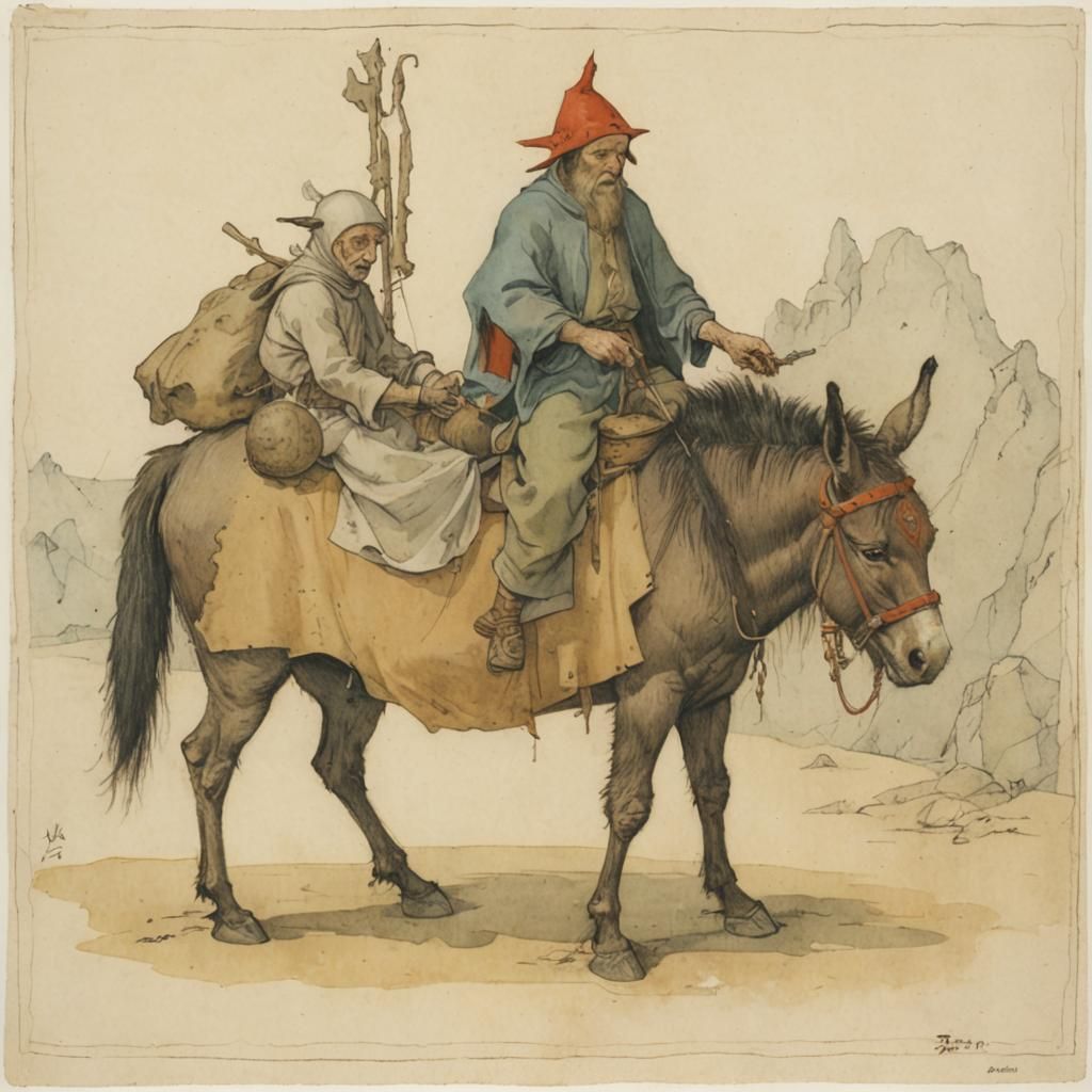 Donkey-Headed Man in Blanchitsu Style
