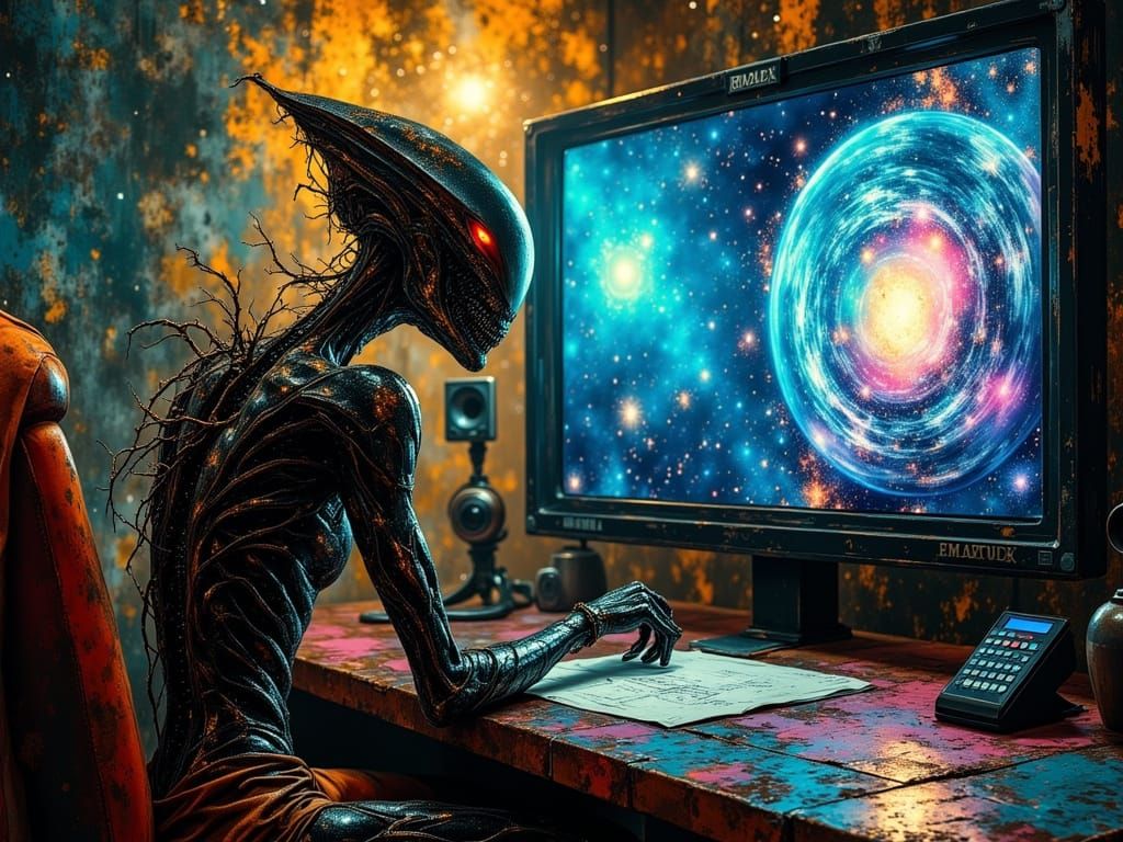 Alien Weathercaster Explains Planet's Climate in Vibrant Mos...