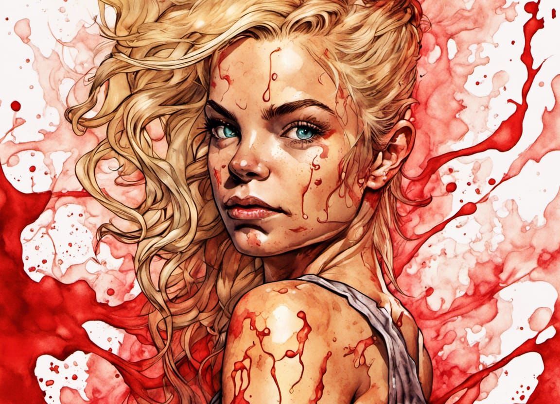 Alcohol Ink Splash Art: Fairy Bodybuilder