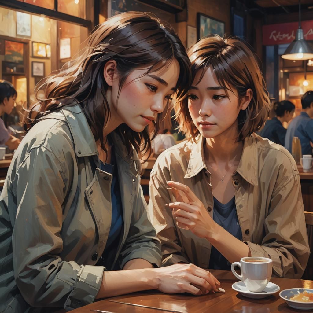 Compassionate Friendship in a Warm Coffee Shop