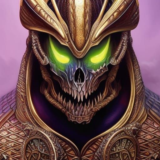 Evil Skeletal Lizard Man