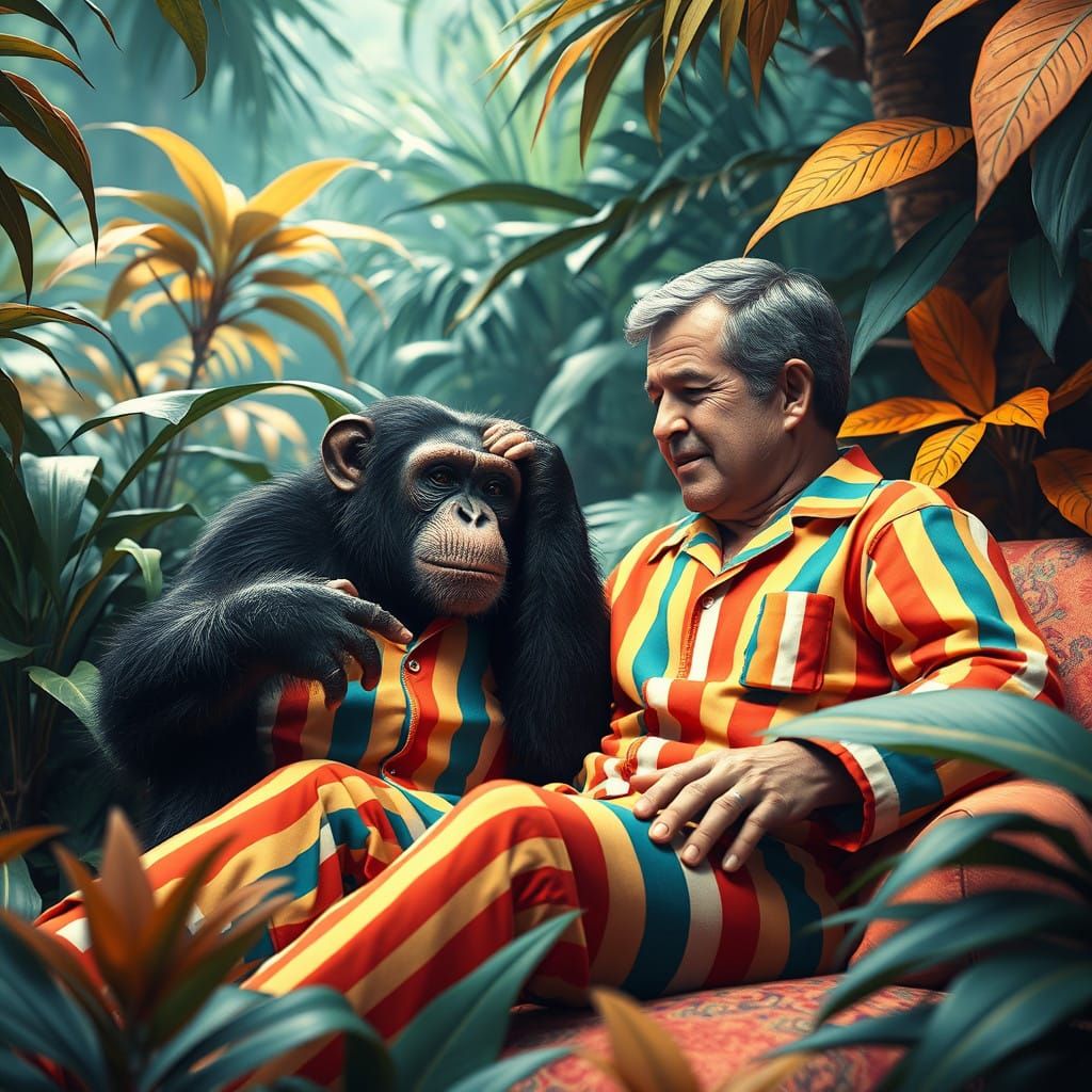 President George Bush Jr. in Whimsical Pajama Adventure with...