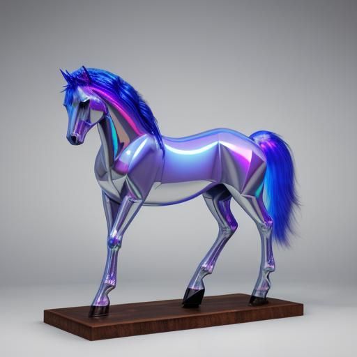 Holographic Horse with Razor Sharp Mane