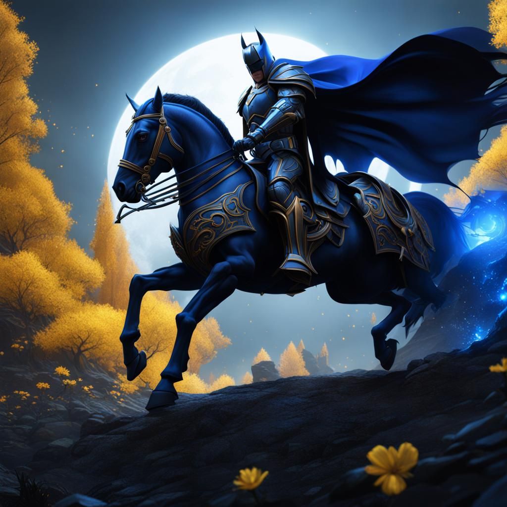 Knight in Void Armor on Armored Horse