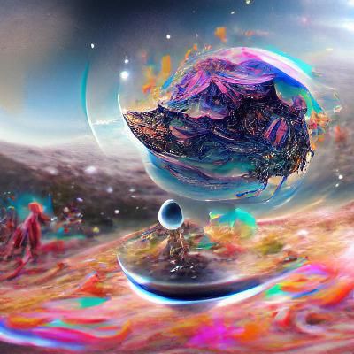Unknown Planet: Holographic Astral Cosmic Illustration