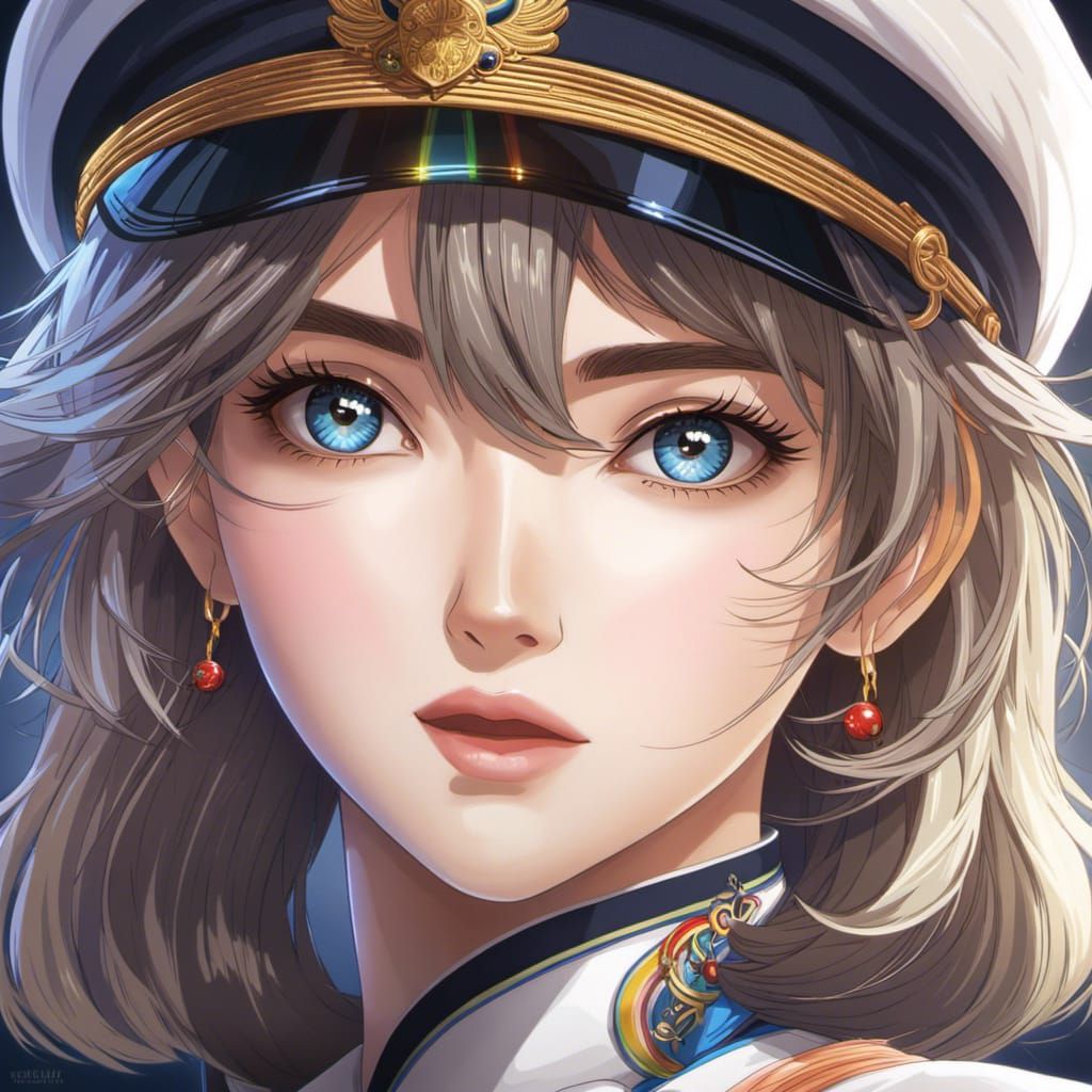 Anime Portrait: Girl with Rainbow Eyes