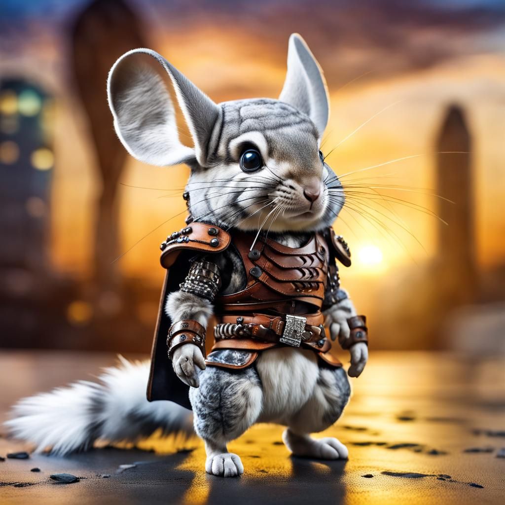 Hip-Hop Chinchilla in Leather Armor