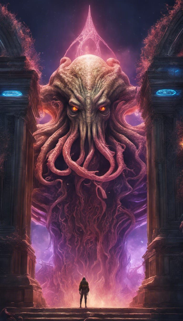 Cthulhu: Guardian of the Gateway in Cosmic Art