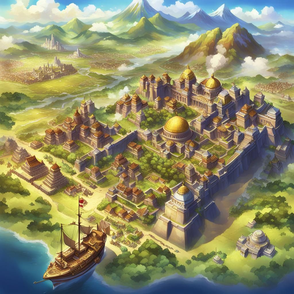 Civilization VI in Anime Key Visual Style